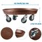 3 Packs Metal Plant Caddy with Wheels 13" Rolling Plant Stand Heavy Duty Plan